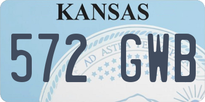 KS license plate 572GWB