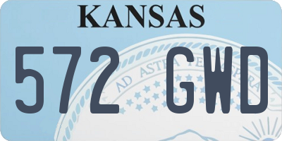 KS license plate 572GWD
