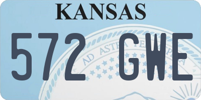 KS license plate 572GWE