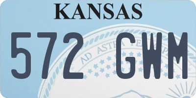 KS license plate 572GWM