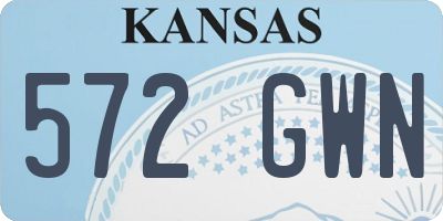 KS license plate 572GWN