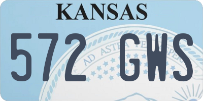 KS license plate 572GWS