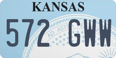 KS license plate 572GWW