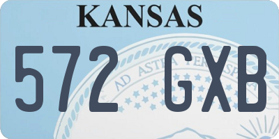 KS license plate 572GXB