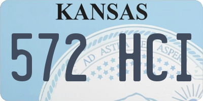 KS license plate 572HCI