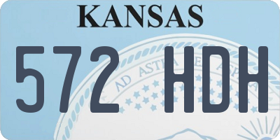 KS license plate 572HDH