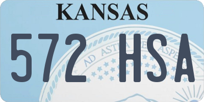 KS license plate 572HSA
