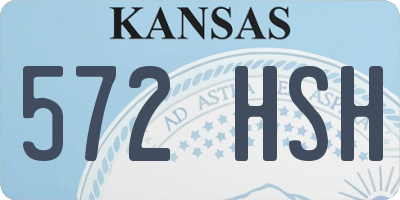 KS license plate 572HSH