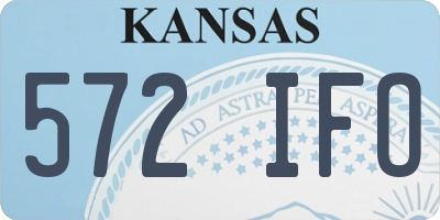 KS license plate 572IFO