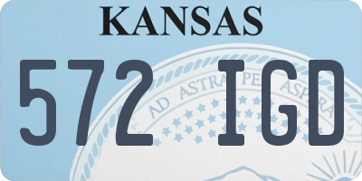 KS license plate 572IGD