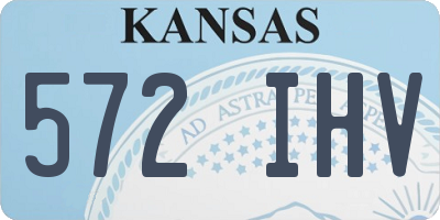KS license plate 572IHV