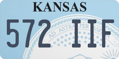 KS license plate 572IIF