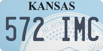KS license plate 572IMC