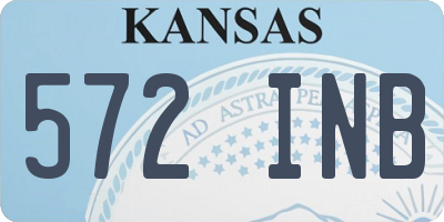 KS license plate 572INB