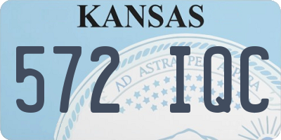 KS license plate 572IQC