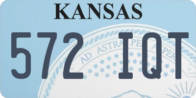 KS license plate 572IQT