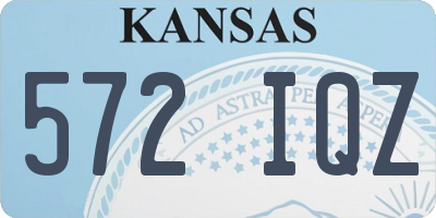 KS license plate 572IQZ