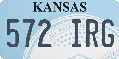 KS license plate 572IRG