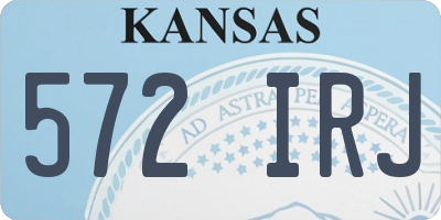 KS license plate 572IRJ