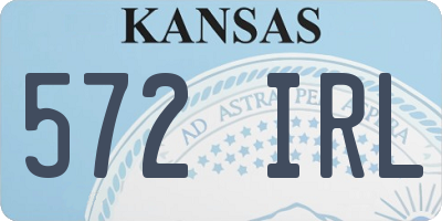 KS license plate 572IRL