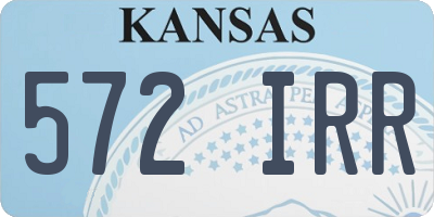 KS license plate 572IRR