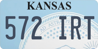 KS license plate 572IRT