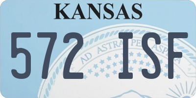 KS license plate 572ISF