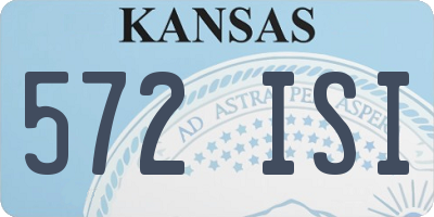 KS license plate 572ISI