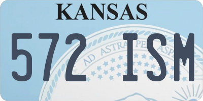KS license plate 572ISM