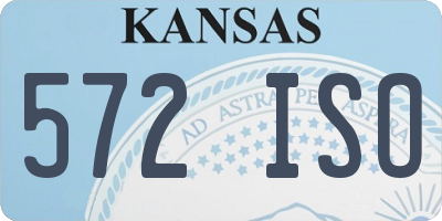 KS license plate 572ISO