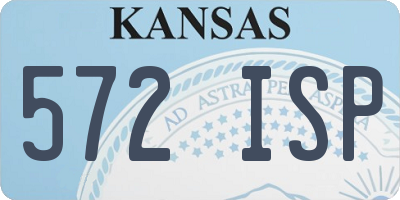 KS license plate 572ISP