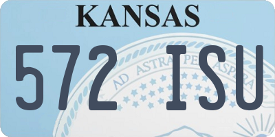 KS license plate 572ISU
