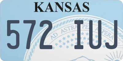 KS license plate 572IUJ