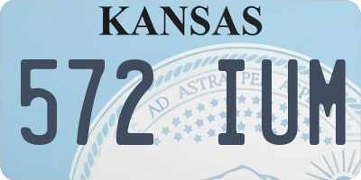 KS license plate 572IUM