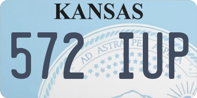 KS license plate 572IUP