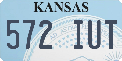 KS license plate 572IUT