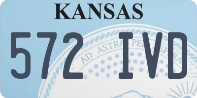 KS license plate 572IVD