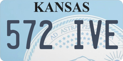 KS license plate 572IVE
