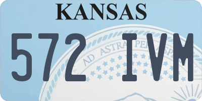 KS license plate 572IVM