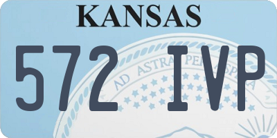 KS license plate 572IVP