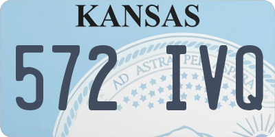 KS license plate 572IVQ