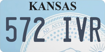 KS license plate 572IVR