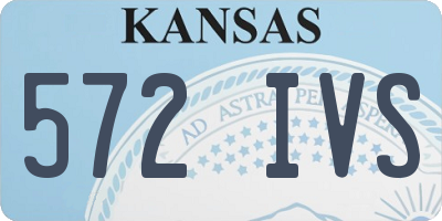 KS license plate 572IVS