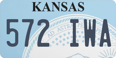 KS license plate 572IWA