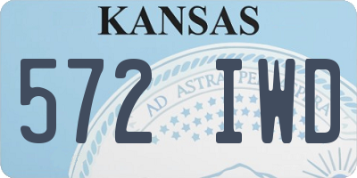 KS license plate 572IWD