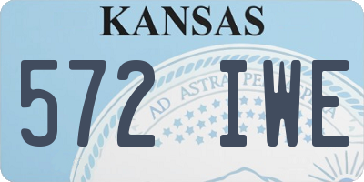KS license plate 572IWE