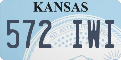 KS license plate 572IWI
