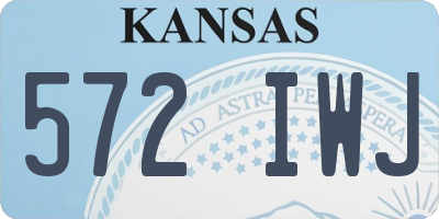 KS license plate 572IWJ