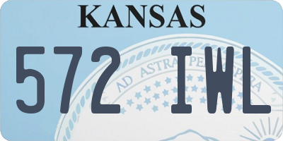 KS license plate 572IWL