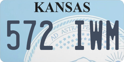 KS license plate 572IWM